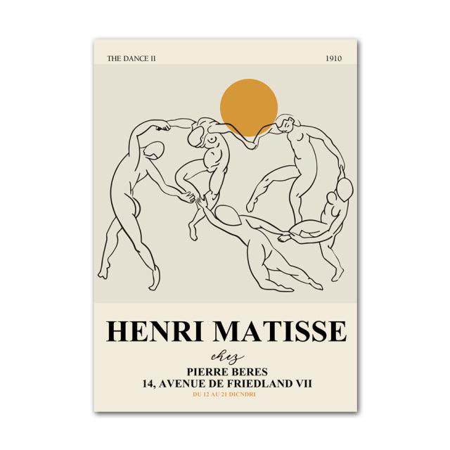 Abstract Canvas Wall Art | Matisse Picasso Design with Vibrant Colors | Unique Home Decor for Serene Spaces