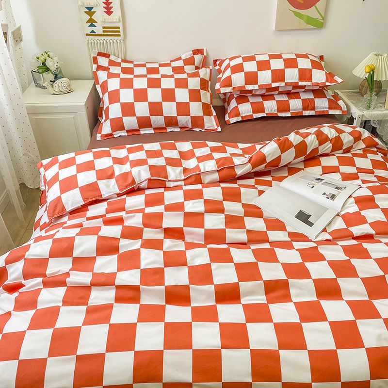 Abstract Chessboard | Bedding Set with Minimalistic Design | Soft Polyester Duvet Covers for Stylish Comfort