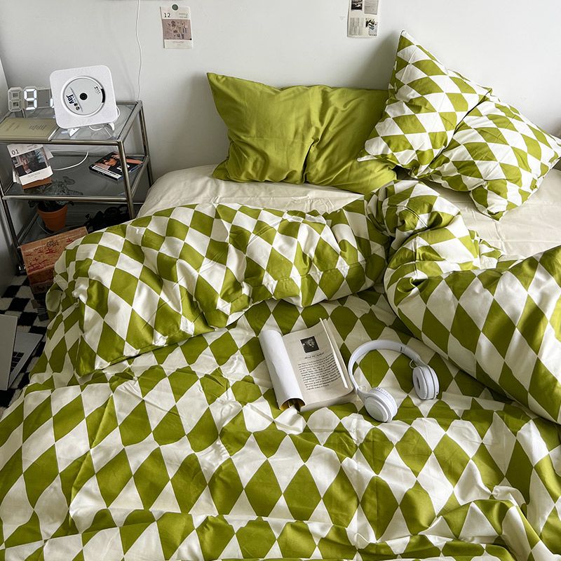 Abstract Chessboard | Bedding Set with Minimalistic Design | Soft Polyester Duvet Covers for Stylish Comfort