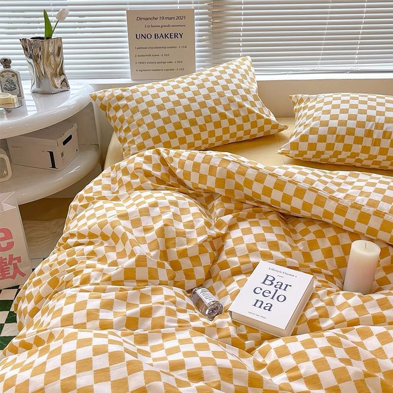 Abstract Chessboard | Bedding Set with Minimalistic Design | Soft Polyester Duvet Covers for Stylish Comfort