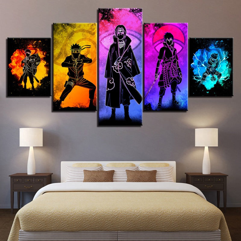 Anime Art Collection | Canvas Wall Art Set with High-Definition Printing | Stunning Decor for Naruto Fans