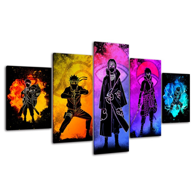 Anime Art Collection | Canvas Wall Art Set with High-Definition Printing | Stunning Decor for Naruto Fans