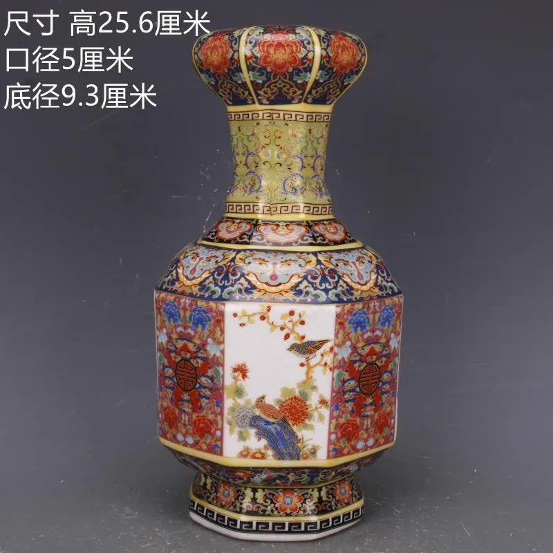 Antique Royal | Ceramic Flower Vase with Floral Design | Elegant Home Decor for Timeless Charm