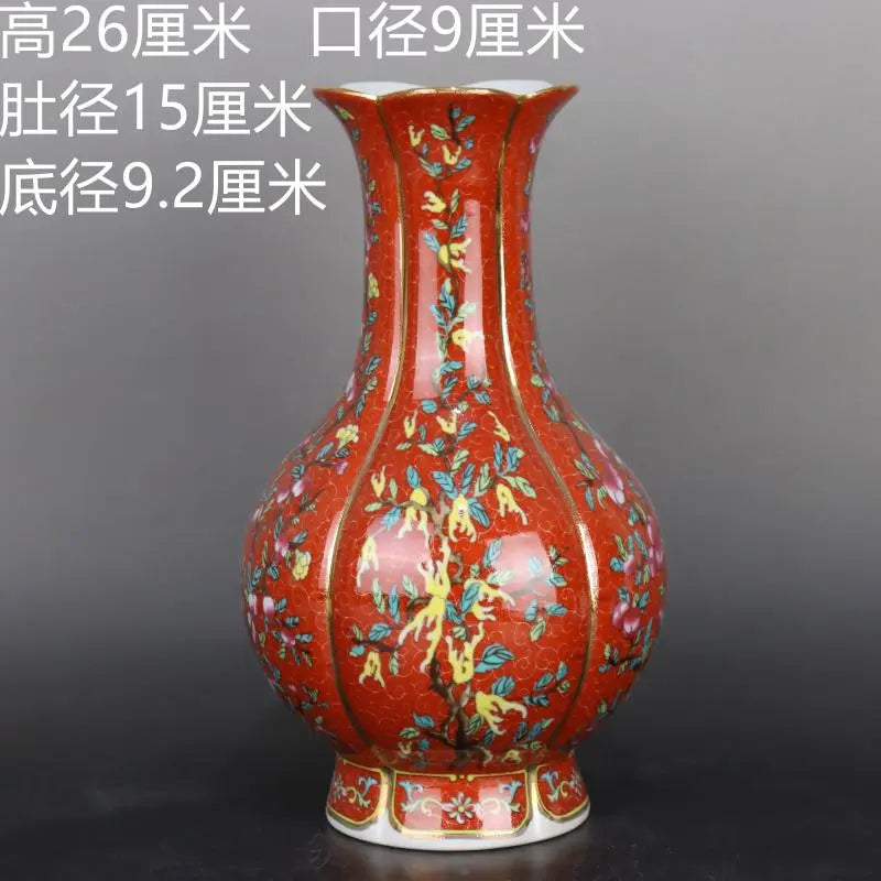 Antique Royal | Ceramic Flower Vase with Floral Design | Elegant Home Decor for Timeless Charm