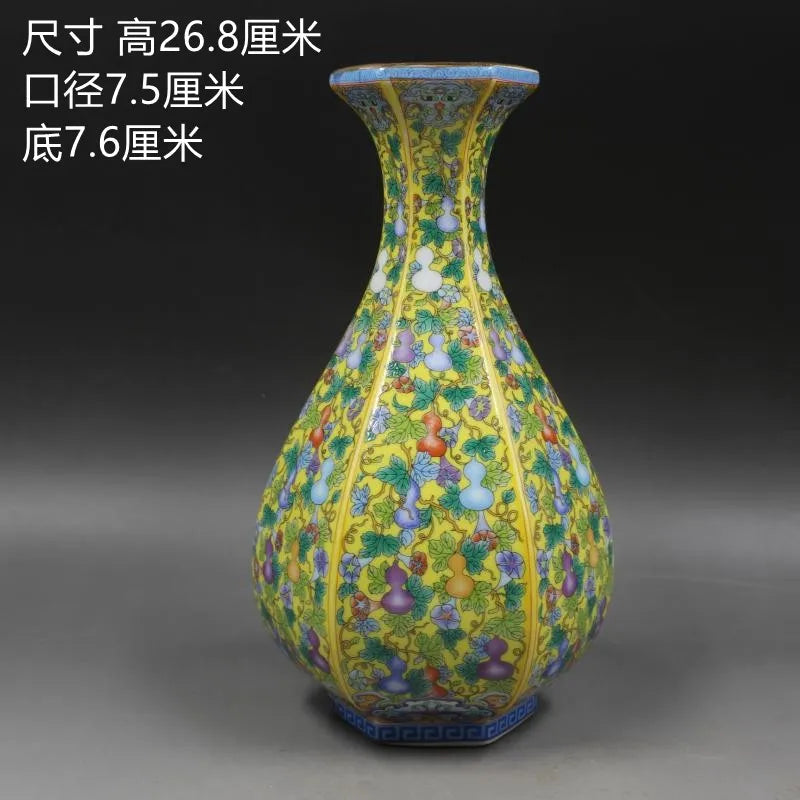 Antique Royal | Ceramic Flower Vase with Floral Design | Elegant Home Decor for Timeless Charm