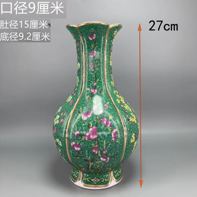 Antique Royal | Ceramic Flower Vase with Floral Design | Elegant Home Decor for Timeless Charm