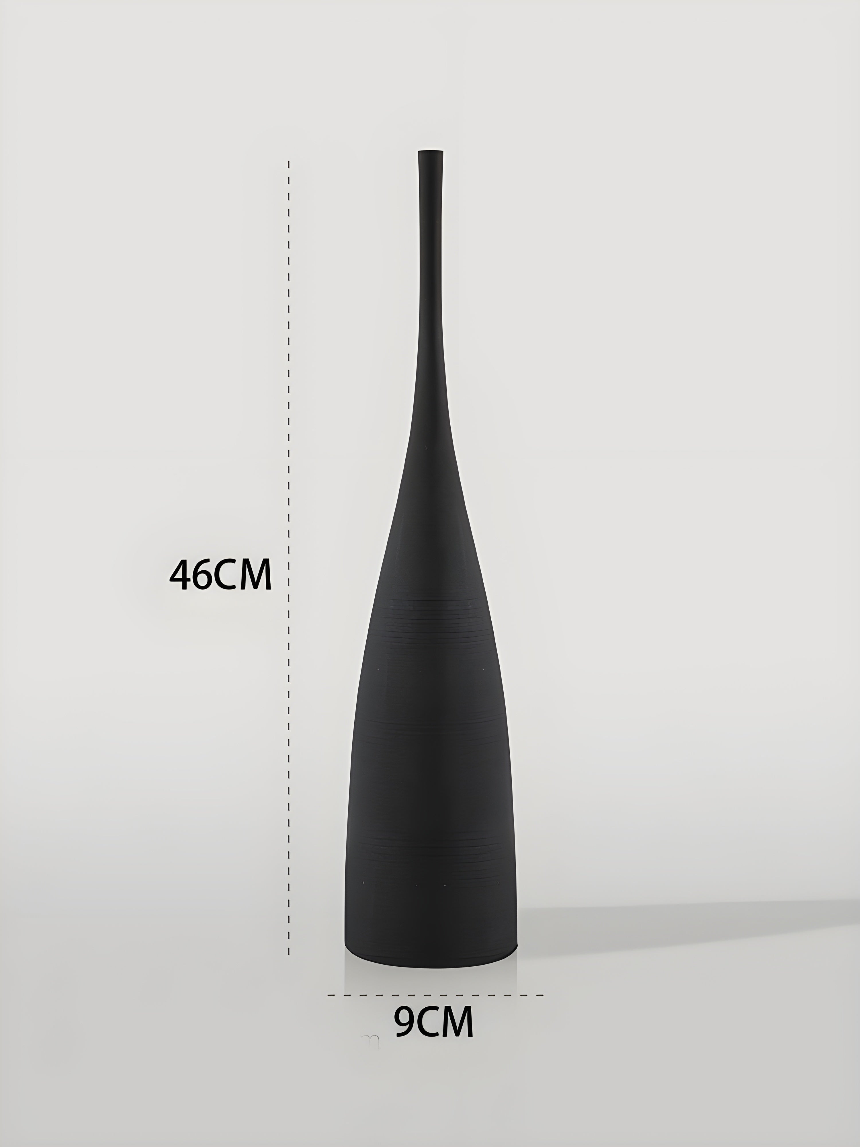 Artisan Collection | Black Ceramic Vase with Hand-Drawn Design | Elegant Accent for Modern Interiors