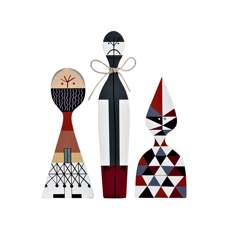 Artisan Wooden Figures | Handcrafted Decorative Accents for Festive Cheer | Unique MDF Wood Design for Versatile Home Decor