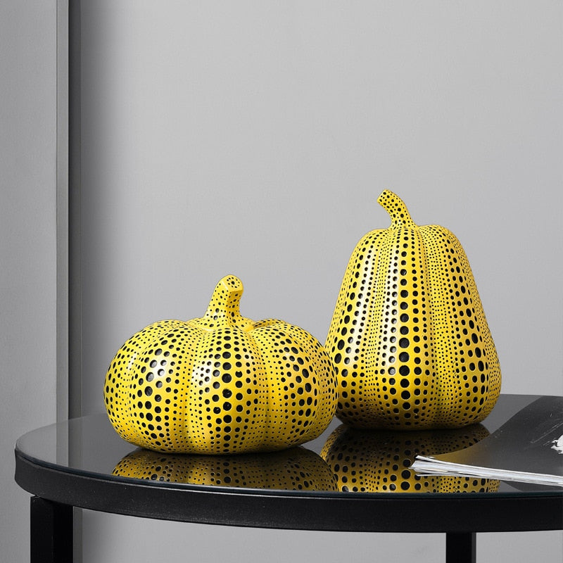 Artistic Pumpkin Sculptures | Elegant Home Decor with Luxurious Finish | Stunning Fall Decor for Sophisticated Spaces
