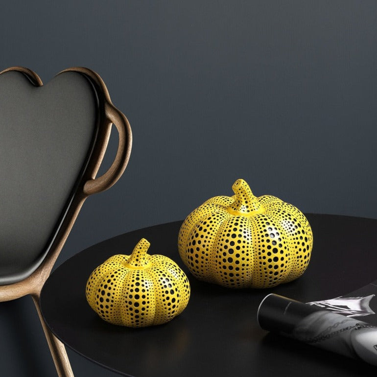 Artistic Pumpkin Sculptures | Elegant Home Decor with Luxurious Finish | Stunning Fall Decor for Sophisticated Spaces