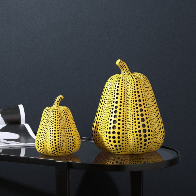 Artistic Pumpkin Sculptures | Elegant Home Decor with Luxurious Finish | Stunning Fall Decor for Sophisticated Spaces