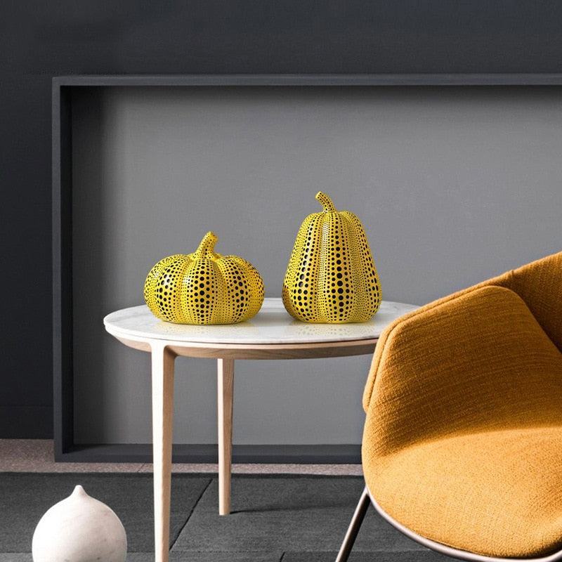 Artistic Pumpkin Sculptures | Elegant Home Decor with Luxurious Finish | Stunning Fall Decor for Sophisticated Spaces