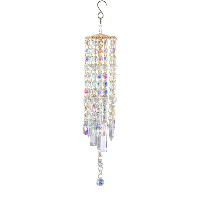 Aurora Collection | Crystal Glass Wind Chime with Stunning Light Refraction | Elegant Home Decor for Soothing Ambiance