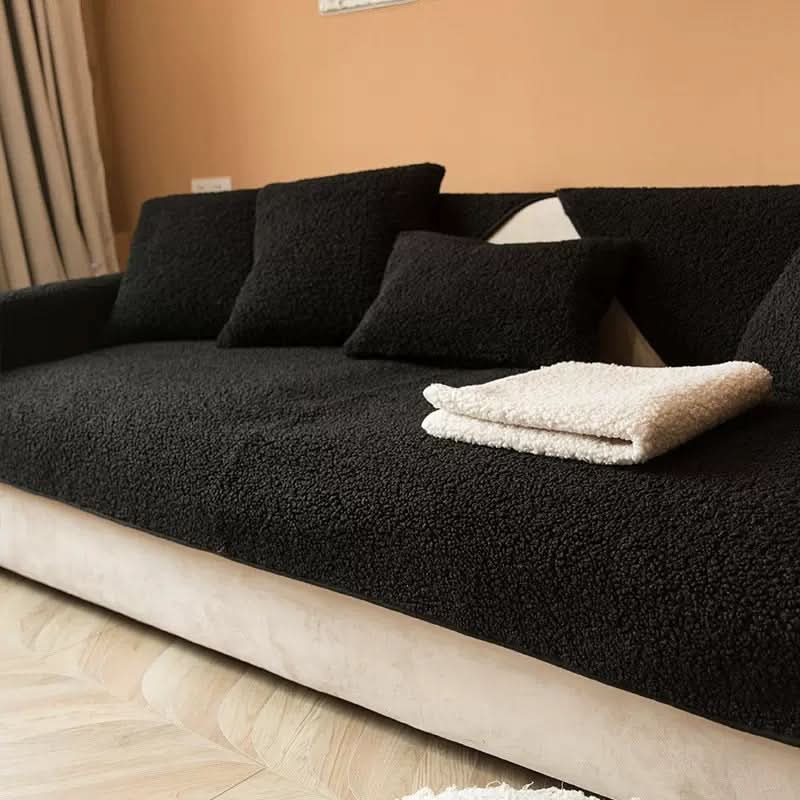 Cerise | Sofa Cover with Non-Slip Base & Soft Sherpa Fleece for Ultimate Comfort
