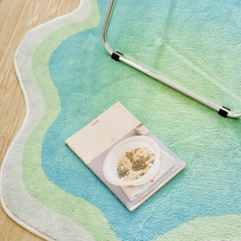 Chic Pastel Cloud Rug | Soft Polyester Carpet with Non-Slip Backing | Cozy Decor for Stylish Bedrooms