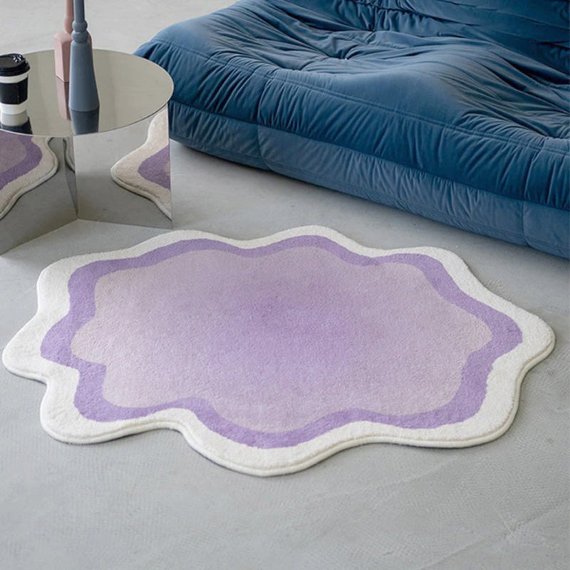 Chic Pastel Cloud Rug | Soft Polyester Carpet with Non-Slip Backing | Cozy Decor for Stylish Bedrooms