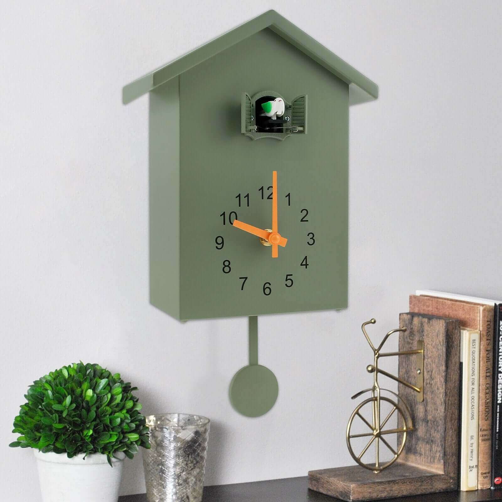 Contemporary Wall Clock Decor | Modern Cuckoo Clock with Intelligent Chime | Stylish Home Accent for Minimalist Aesthetics
