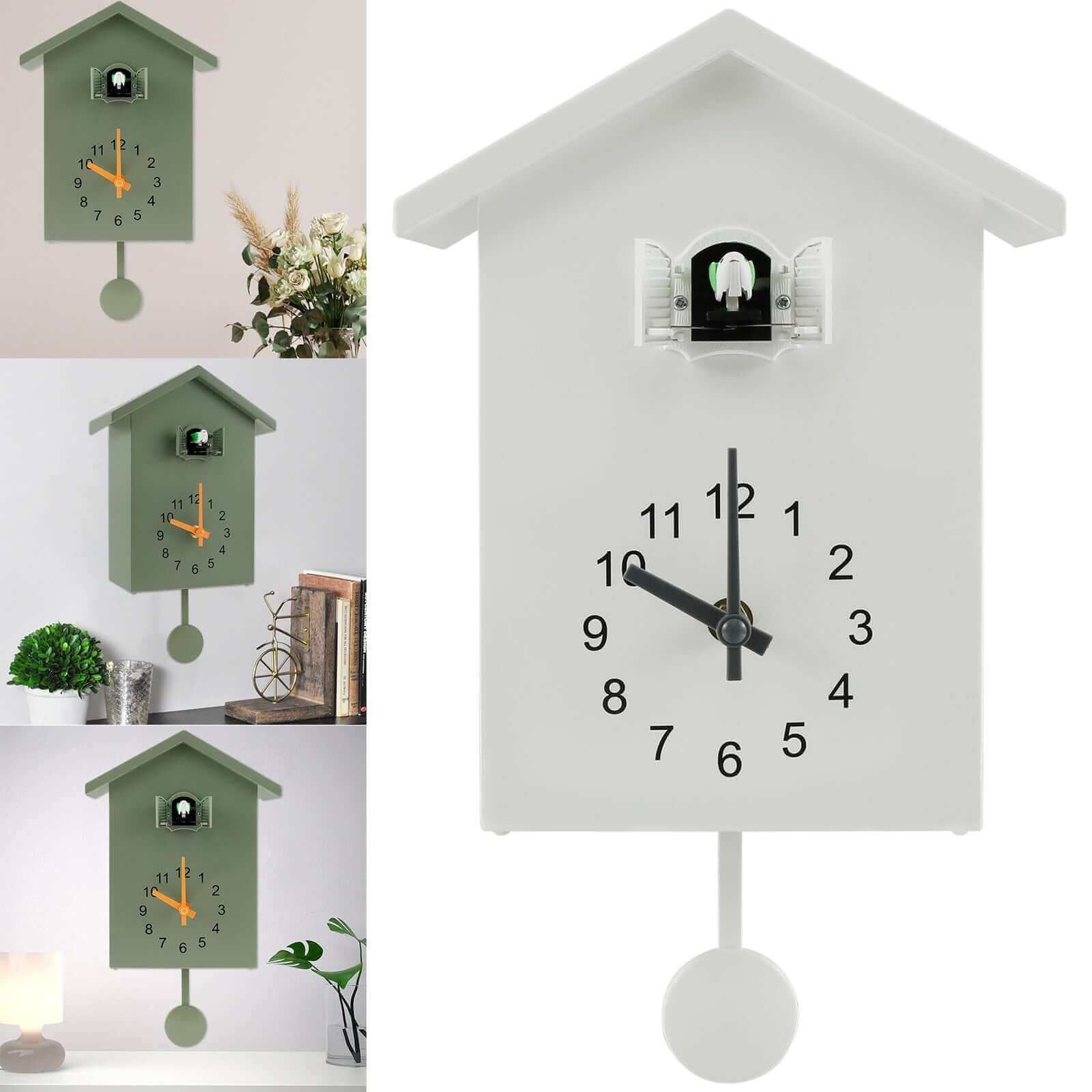 Contemporary Wall Clock Decor | Modern Cuckoo Clock with Intelligent Chime | Stylish Home Accent for Minimalist Aesthetics