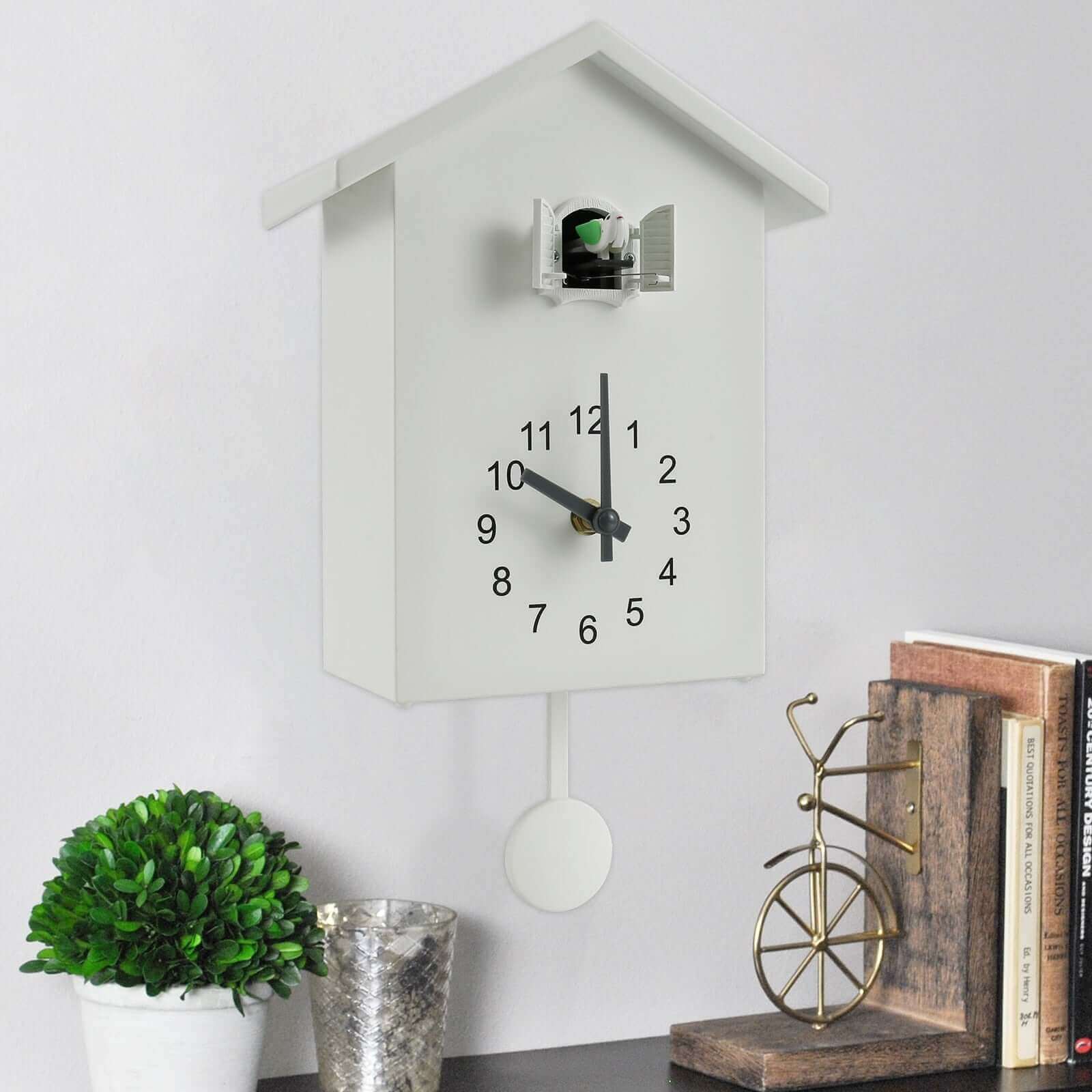 Contemporary Wall Clock Decor | Modern Cuckoo Clock with Intelligent Chime | Stylish Home Accent for Minimalist Aesthetics