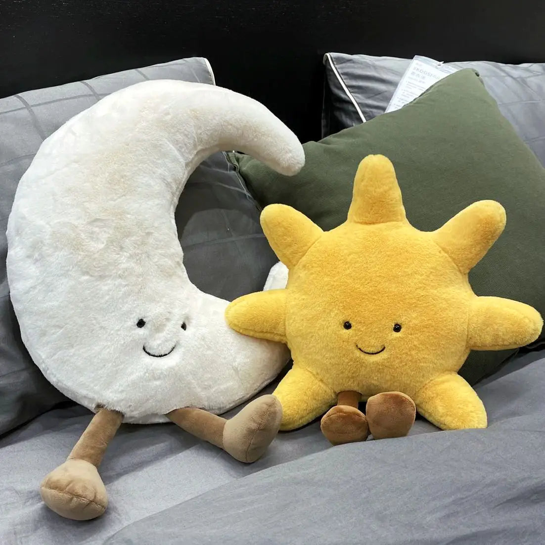 Cosmic Cuddles | Plush Pillow with Soft Material & Expressive Faces | Cuddly Companion for Cozy Decor