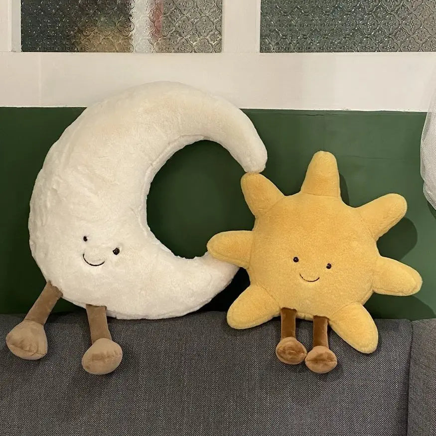 Cosmic Cuddles | Plush Pillow with Soft Material & Expressive Faces | Cuddly Companion for Cozy Decor