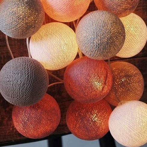 Cotton Ball Fairy Lights | USB & Battery Powered Decorative Garland | Cozy Ambiance for Home Decor