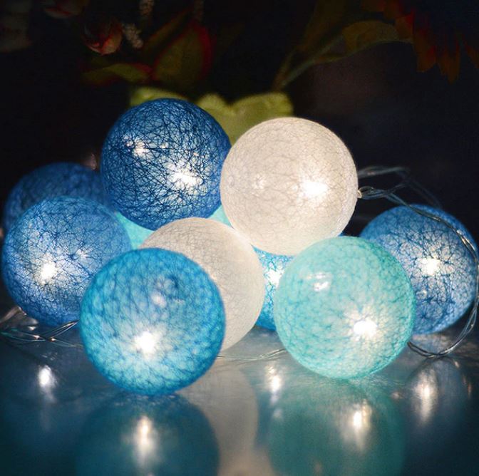 Cotton Ball Fairy Lights | USB & Battery Powered Decorative Garland | Cozy Ambiance for Home Decor