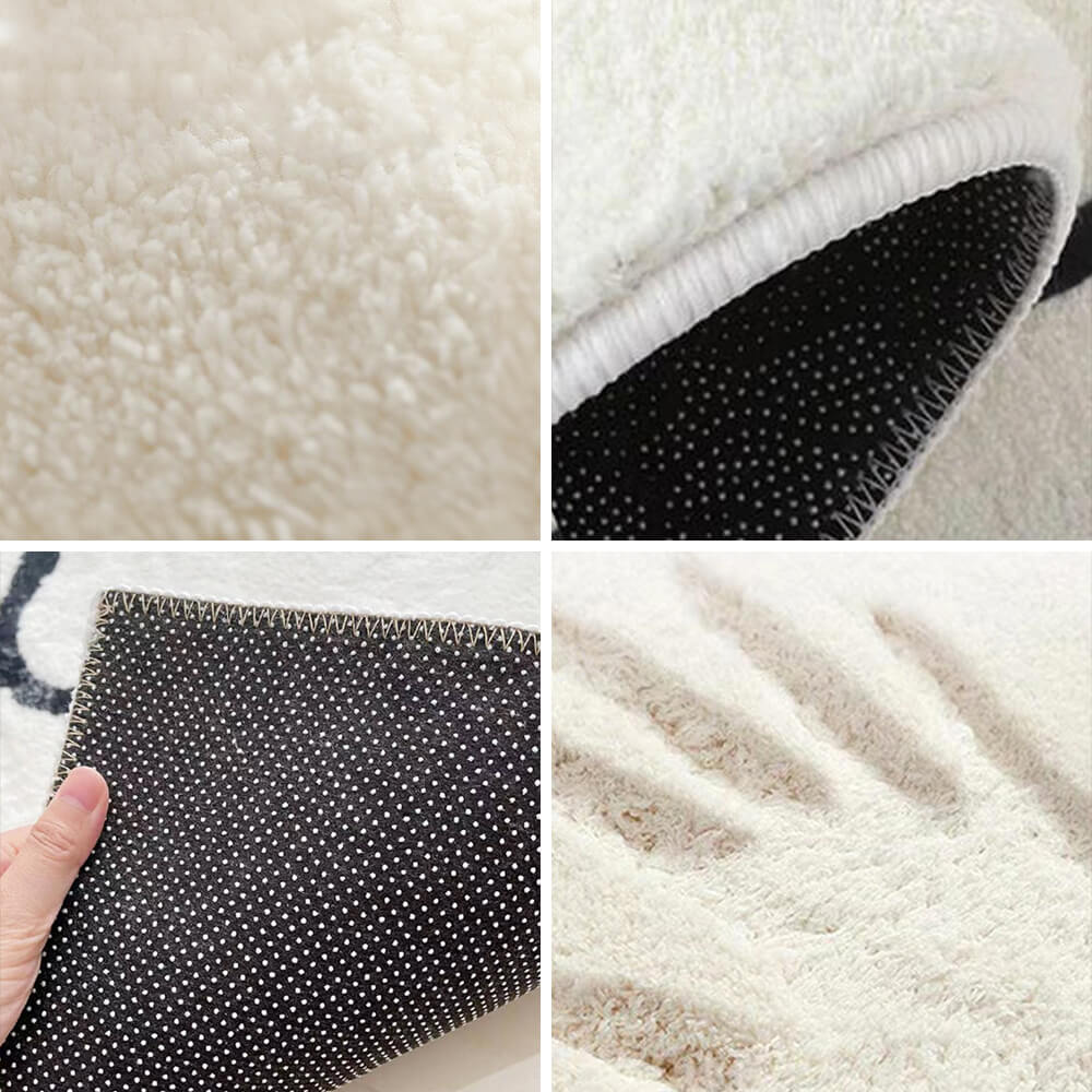 Cozy Cashmere | Faux Cashmere Nightstand Rug with Unique Checkered Design | Soft Touch for Ultimate Comfort