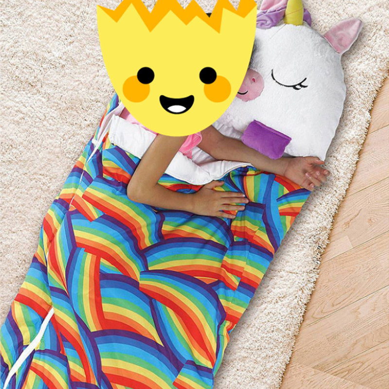 Cozy Companion | Kids Sleeping Bag with Transformable Pillow Design | Adorable Animal Styles for Travel and Sleepovers