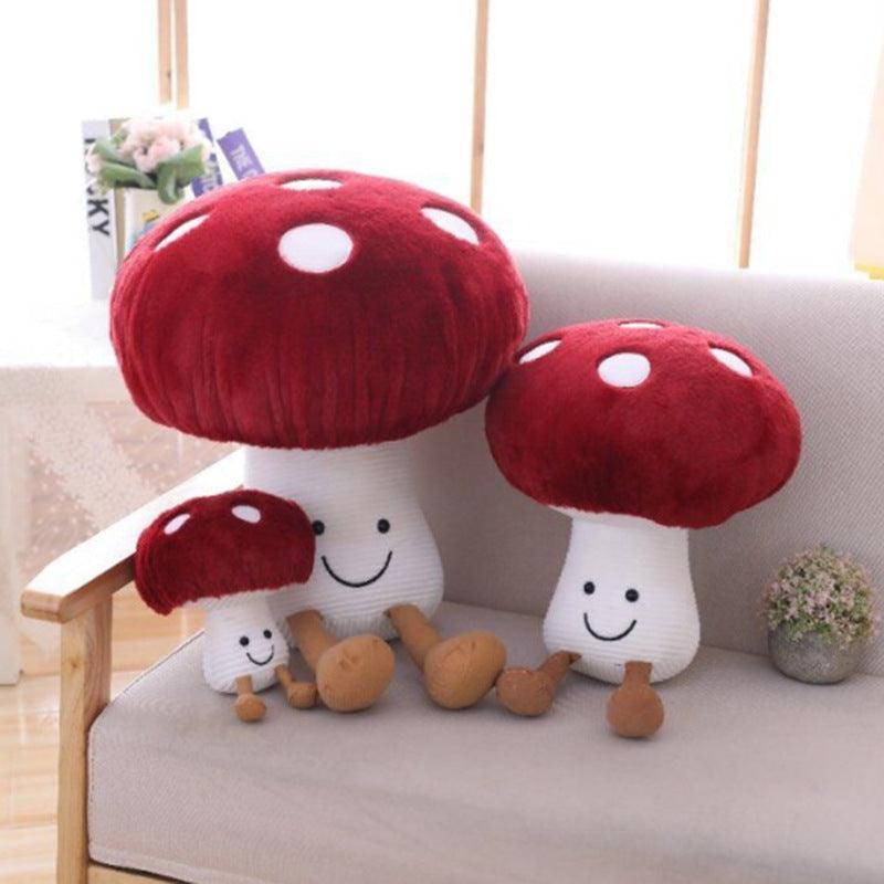 Cozy Home Collection | Mushroom Plush Cushion with Soft PP Cotton Filling | Adorable Decor for Living Spaces