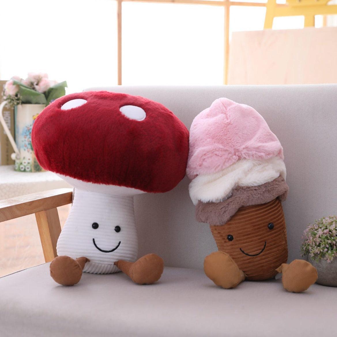 Cozy Home Collection | Mushroom Plush Cushion with Soft PP Cotton Filling | Adorable Decor for Living Spaces