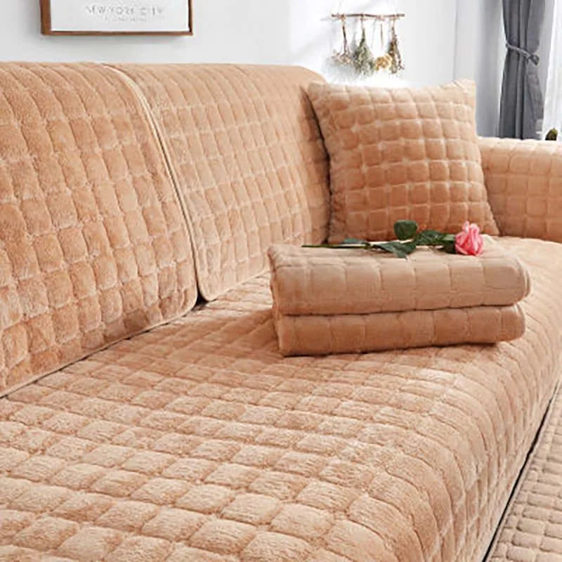 Cozy Home | Non-Slip Sofa Cover with Plush Fabric | Stylish Protection for Your Furniture