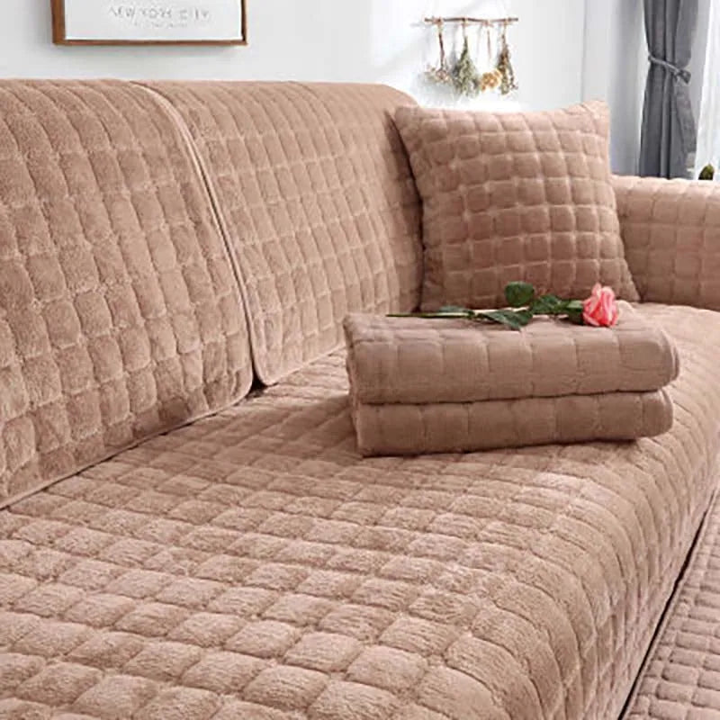Cozy Home | Non-Slip Sofa Cover with Plush Fabric | Stylish Protection for Your Furniture