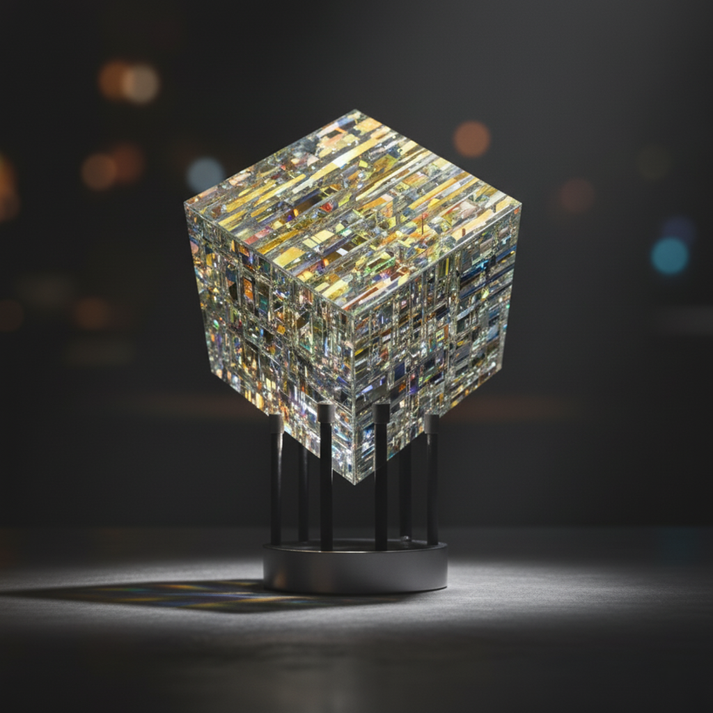 Crystal Rainbow Refraction Art | Modern Desk Decor Piece for Stunning Ambiance