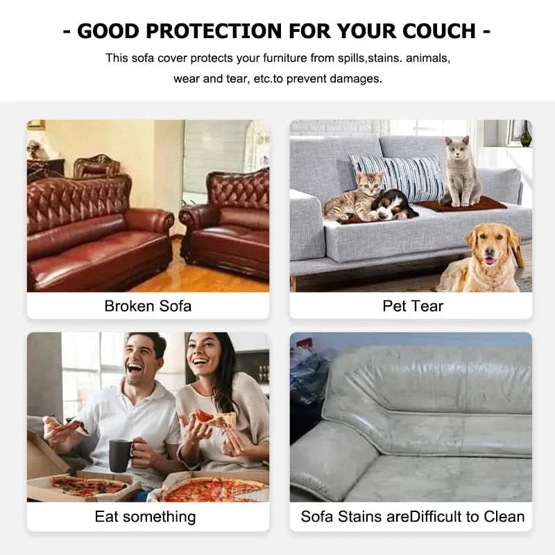 CushionWrap | Waterproof Sofa Cover with Non-Slip Elastic Fit | Stain-Resistant Slipcover for Ultimate Protection and Style