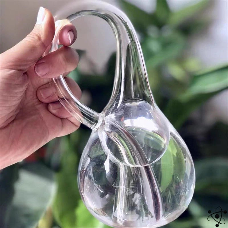 DecoScience | Glass Water Bottle with Innovative Absorption Mechanism | Unique Postmodern Design for Scientific Curiosity