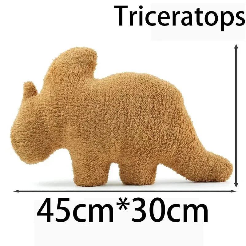 Dino Nugget | Plush Pillow with Soft Cotton Filling | Adorable Dinosaur Design for Comfort and Decor