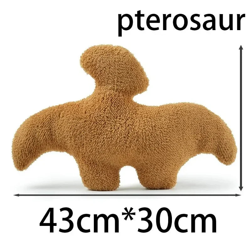 Dino Nugget | Plush Pillow with Soft Cotton Filling | Adorable Dinosaur Design for Comfort and Decor