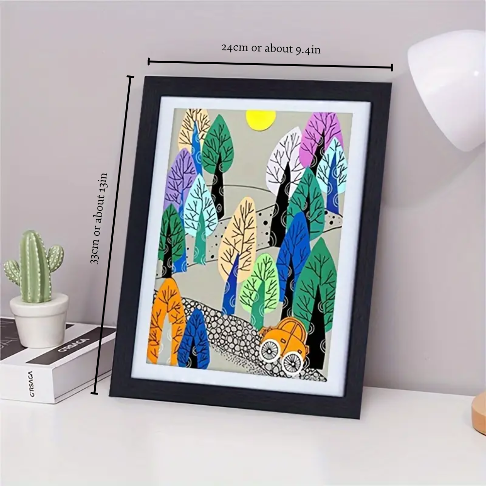 Elegant Children's Art Frame with Durable Wood & Acrylic Design for Showcasing Creativity