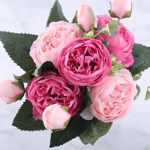 Elegant Floral Collection | Silk Flower Bouquet with Realistic Design | Perfect for Home Decor and Events