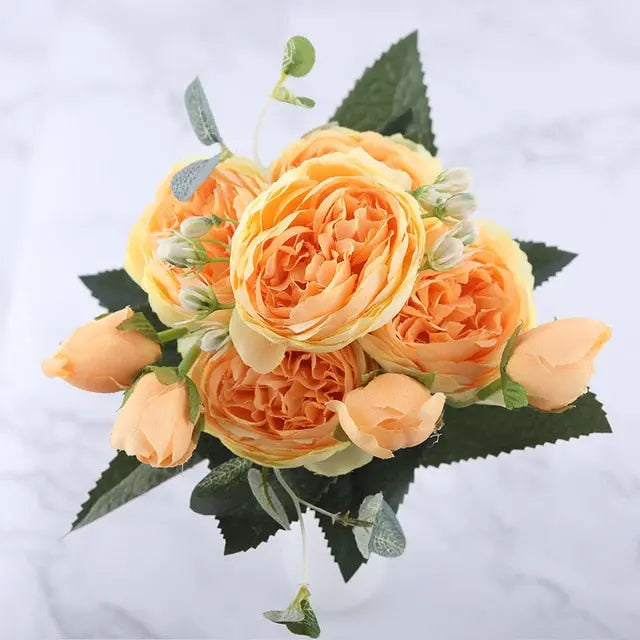 Elegant Floral Collection | Silk Flower Bouquet with Realistic Design | Perfect for Home Decor and Events