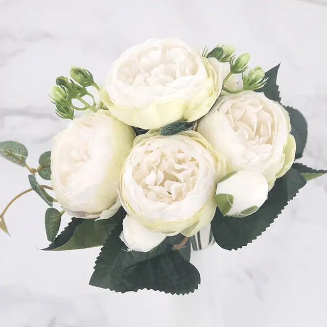 Elegant Floral Collection | Silk Flower Bouquet with Realistic Design | Perfect for Home Decor and Events