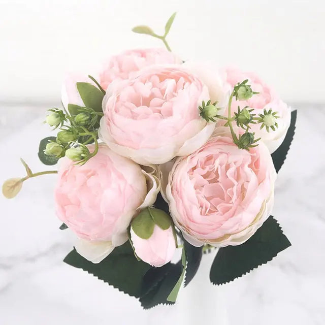 Elegant Floral Collection | Silk Flower Bouquet with Realistic Design | Perfect for Home Decor and Events