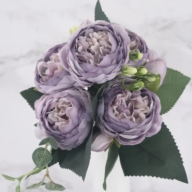 Elegant Floral Collection | Silk Flower Bouquet with Realistic Design | Perfect for Home Decor and Events