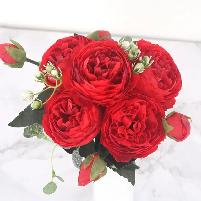 Elegant Floral Collection | Silk Flower Bouquet with Realistic Design | Perfect for Home Decor and Events
