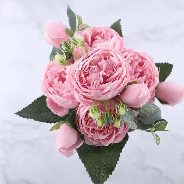 Elegant Floral Collection | Silk Flower Bouquet with Realistic Design | Perfect for Home Decor and Events