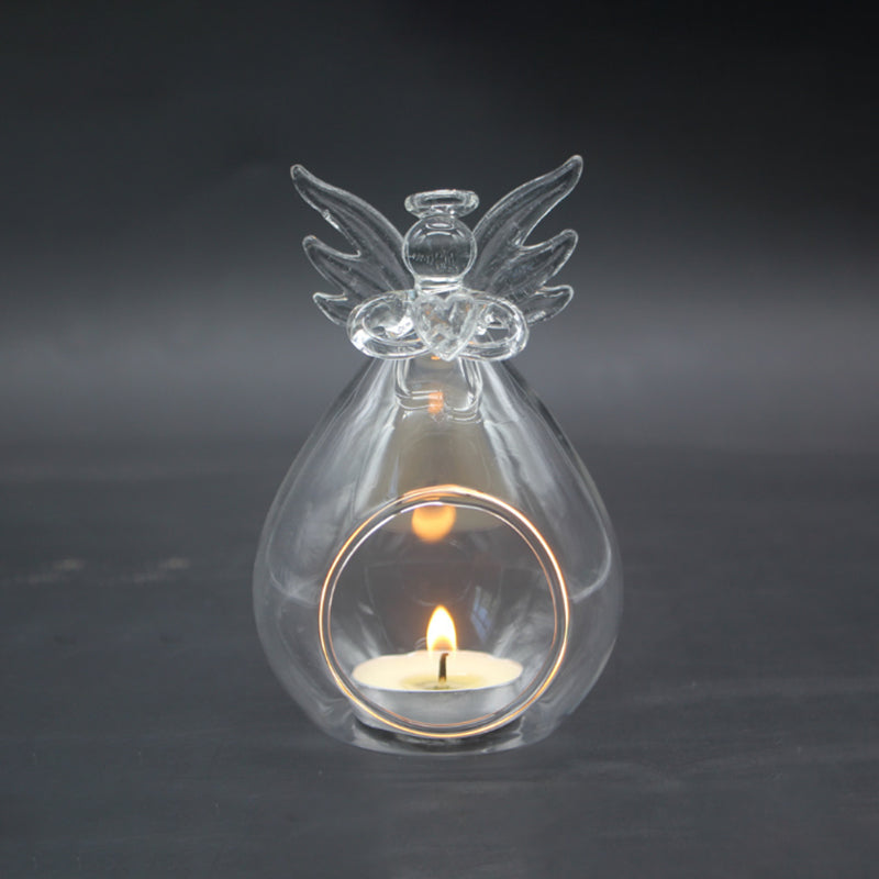 Elegant Glass Candle Holder with Timeless Design for Home Decor and Well-Wishes
