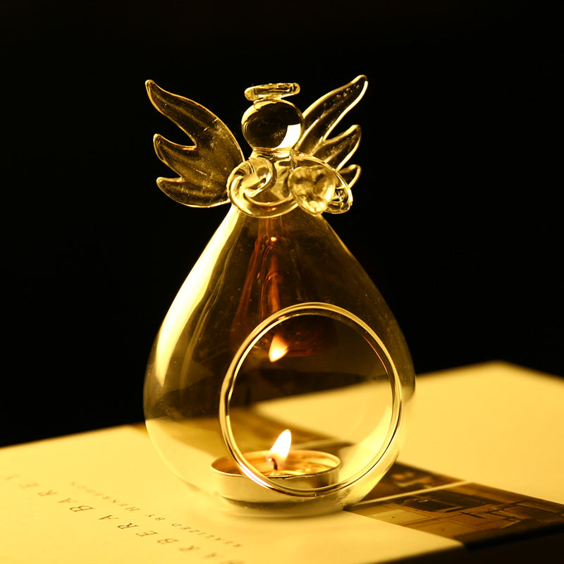 Elegant Glass Candle Holder with Timeless Design for Home Decor and Well-Wishes