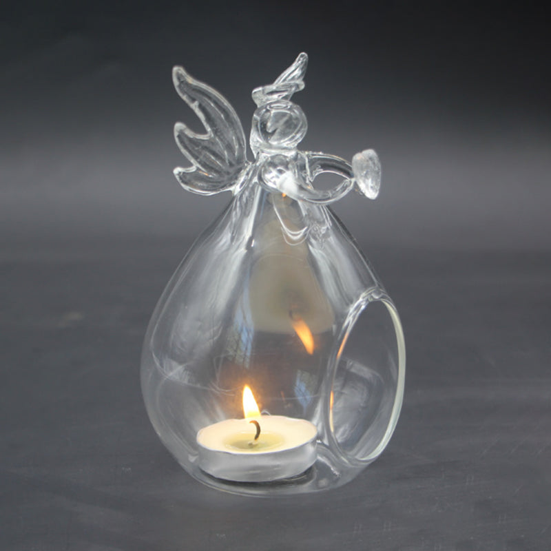 Elegant Glass Candle Holder with Timeless Design for Home Decor and Well-Wishes