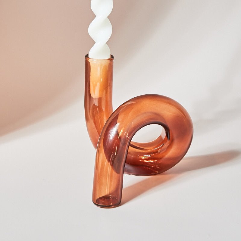 Elegant Glass Candle Holder with Unique Design for Stunning Home Decor